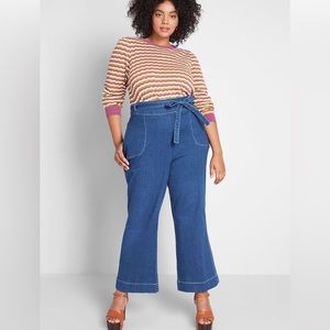 Modcloth Daydream Wide Leg Jean 28 plus